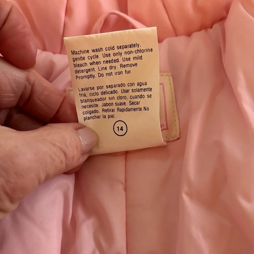 La Petite Rothschild Size 18 M Adorable Pink Snowsuit with Mittens and Booties - Picture 9 of 13